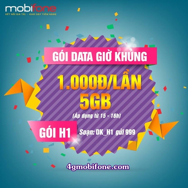 Mobifone khuyến mãi đăng ký 3G nhận 5GB chỉ 1000đ đến hết ngày 31/7/2017