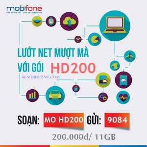 Cách đăng ký Đăng ký gói HD200 Mobifone