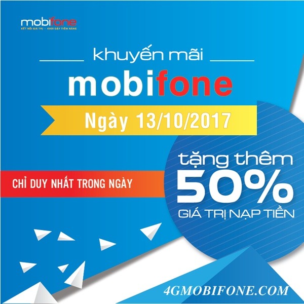 Chương trình Mobifone khuyến mãi ngày 13/10/2017