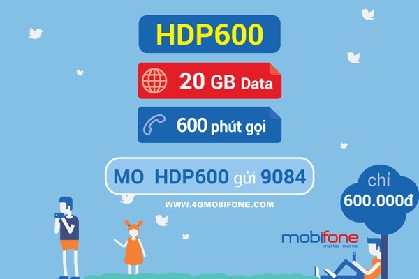 Đăng ký gói HDP600 Mobifone 