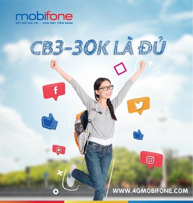 Cách đăng ký gói CB3 Mobifone