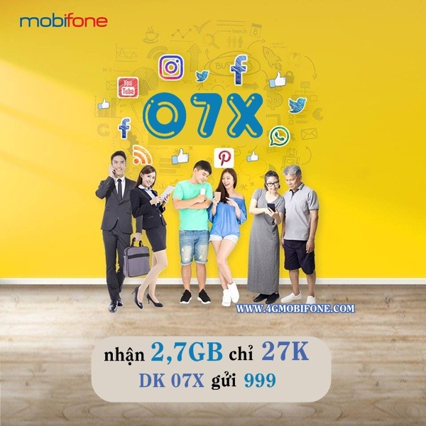 Cách đăng ký gói cước 07X Mobifone