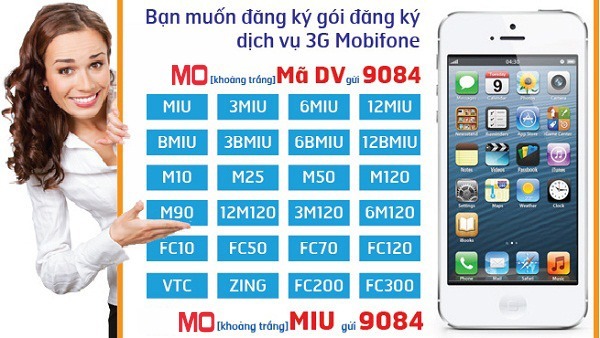 Bảng giá gói cước 3G Mobifone tốc độ cao