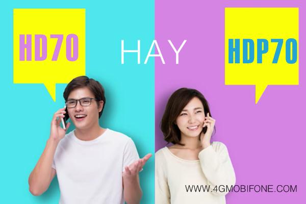 Nên đăng ký gói cước HD70 hãy HDP70 Mobifone