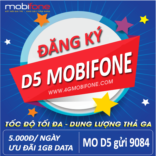 Đăng ký gói cước D5 Mobifone 5k