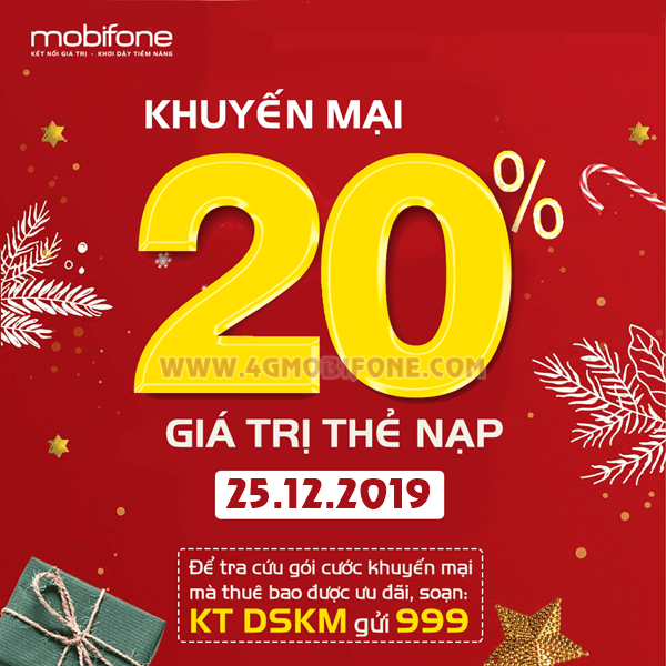 Mobifone khuyến mãi ngày 25/12/2019